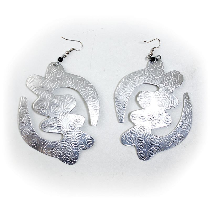 Silver Earrings: Gye Nyame
