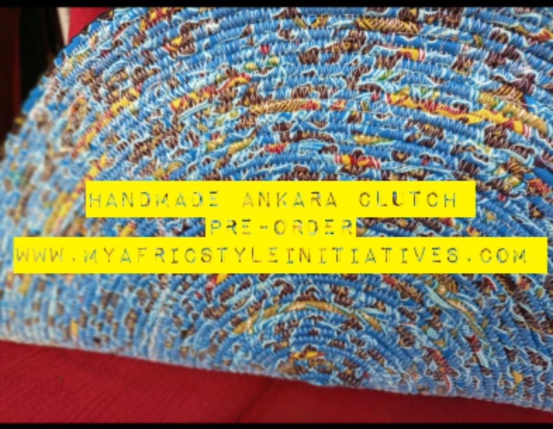 Half Moon Ankara Clutch