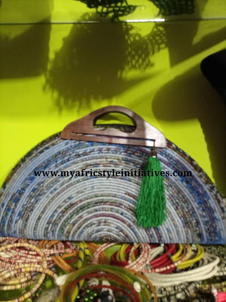 Half Moon Ankara Clutch
