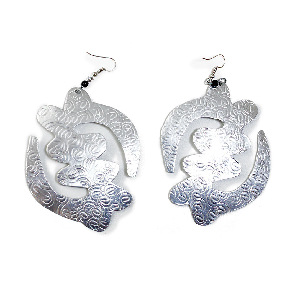 Silver Earrings: Gye Nyame