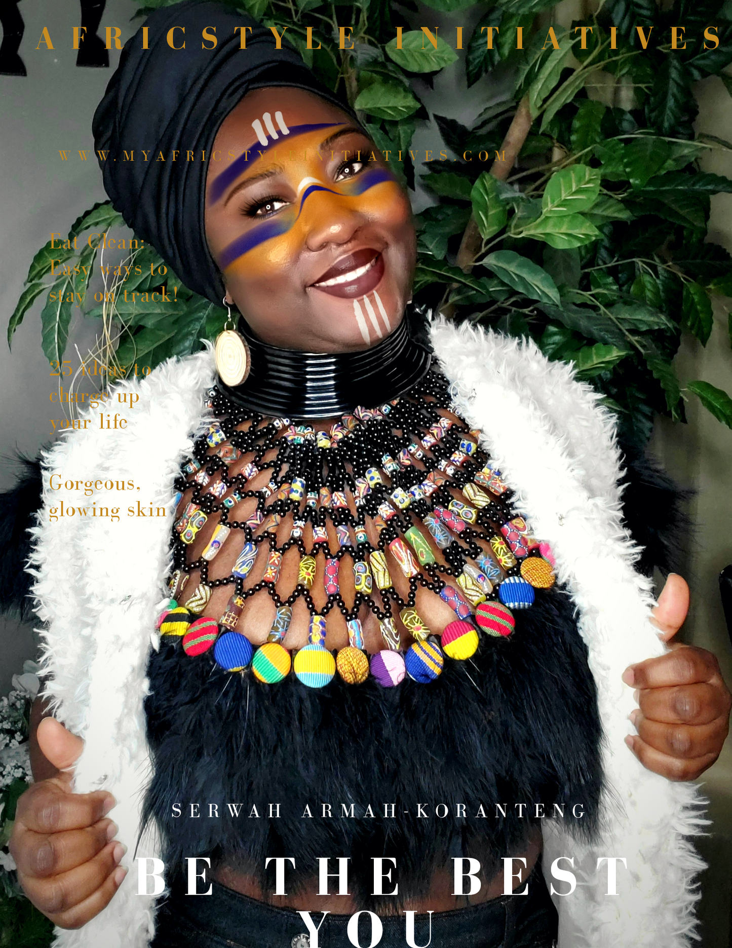 Beaded Capatte with Feathers