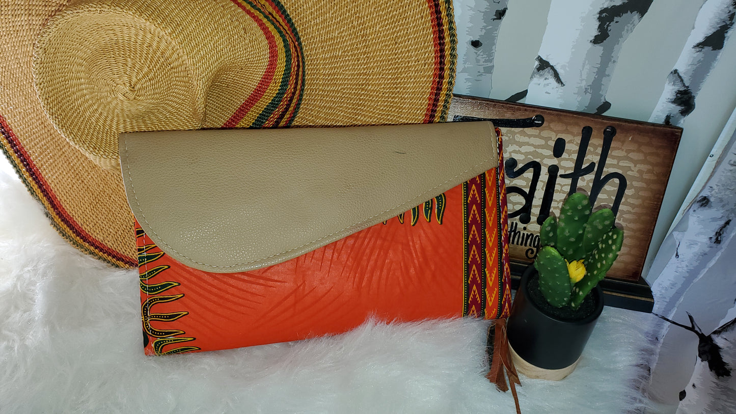 African Print Clutch