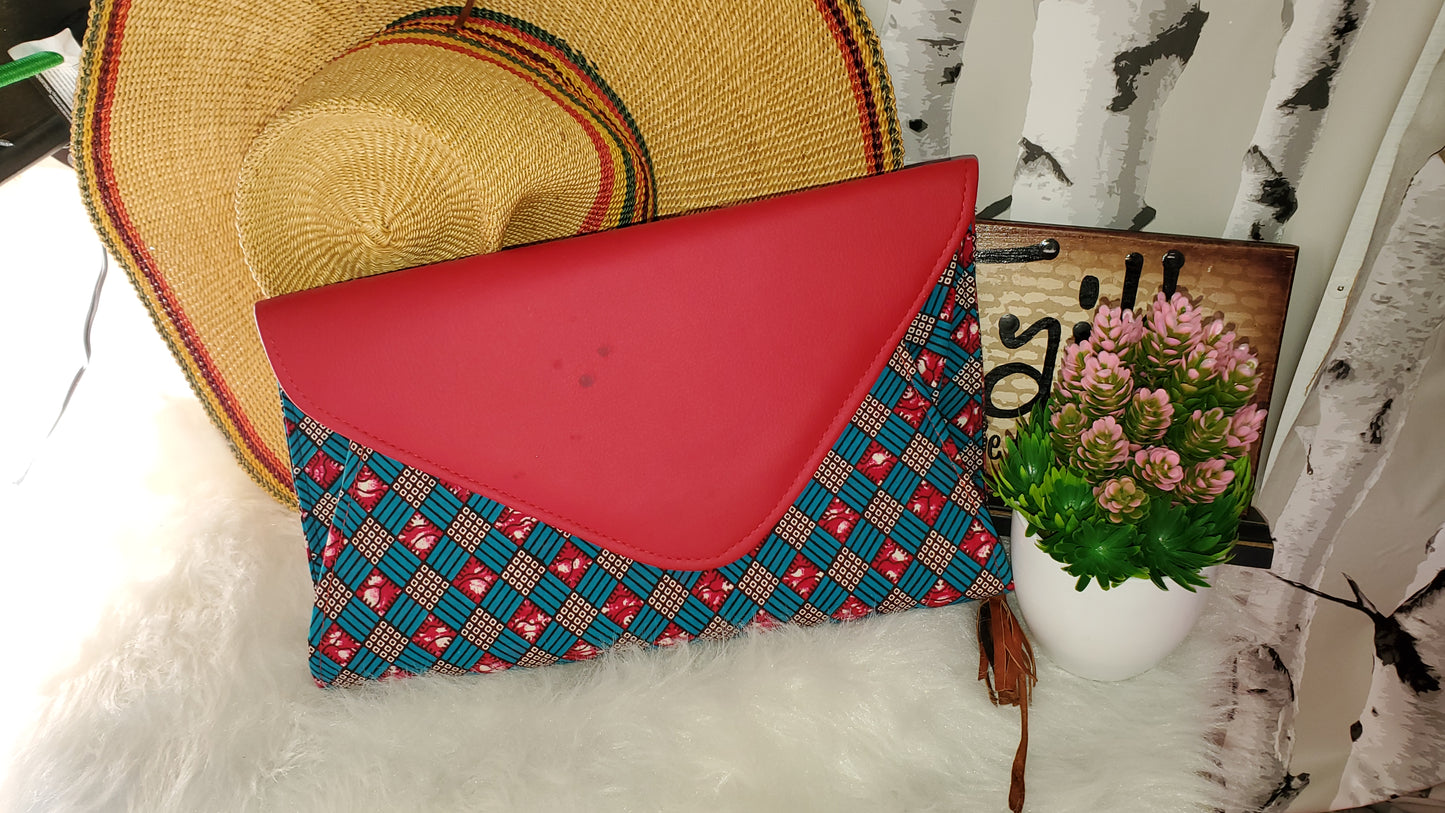 African Print Clutch