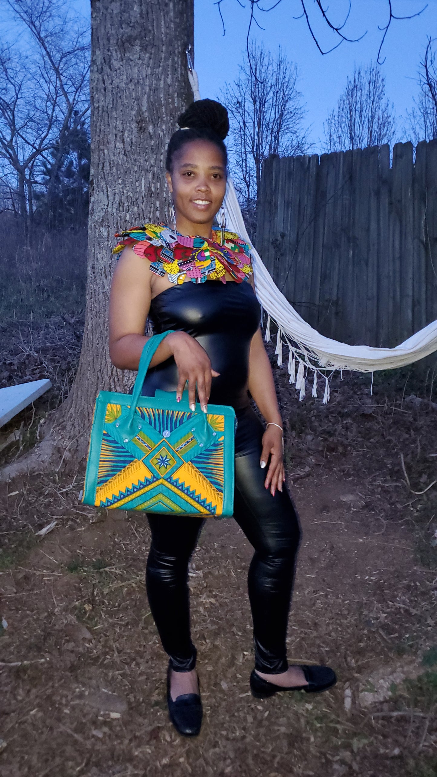 African Print Tote