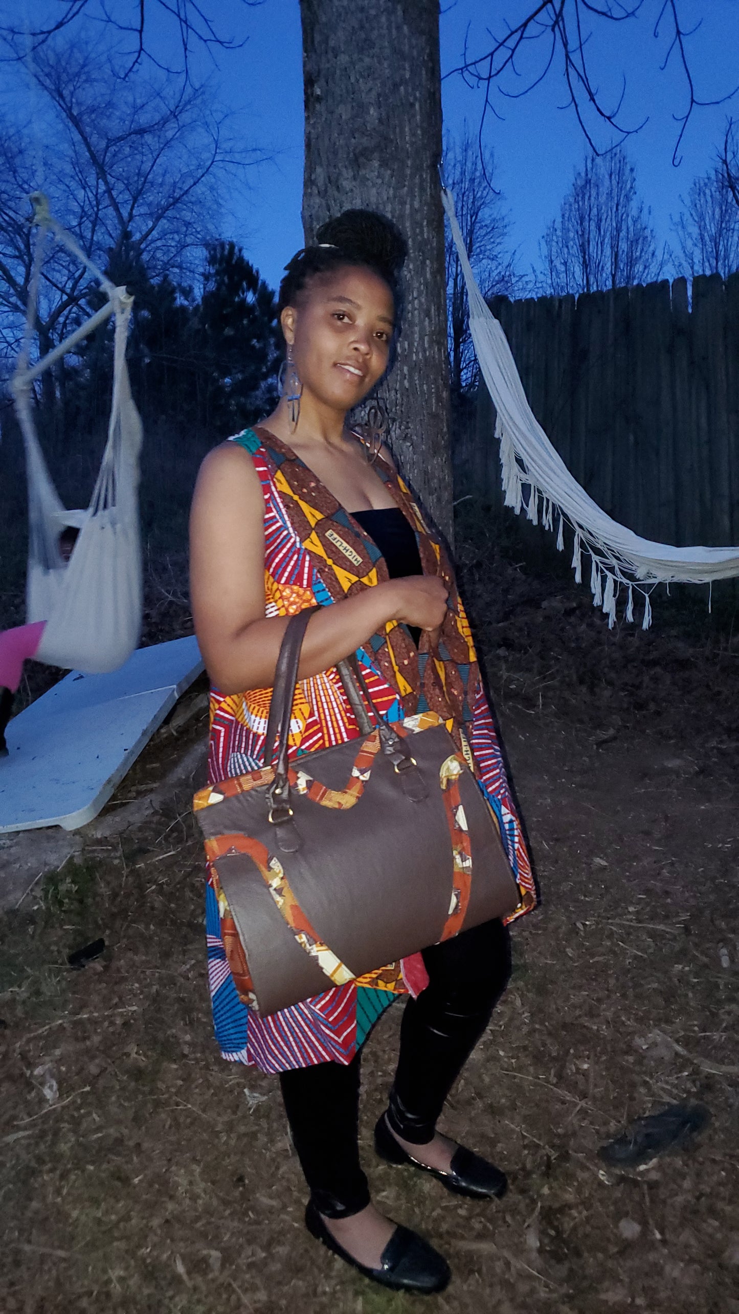 African Print Tote
