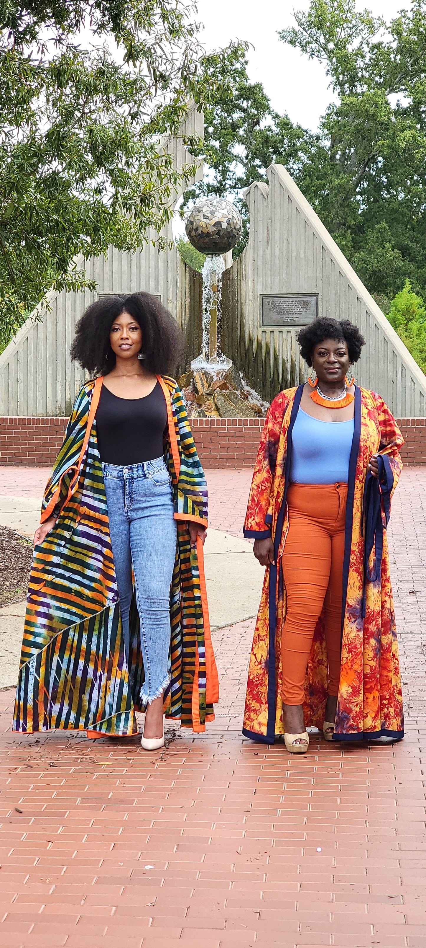 AfricStyle Batik Trench Coat