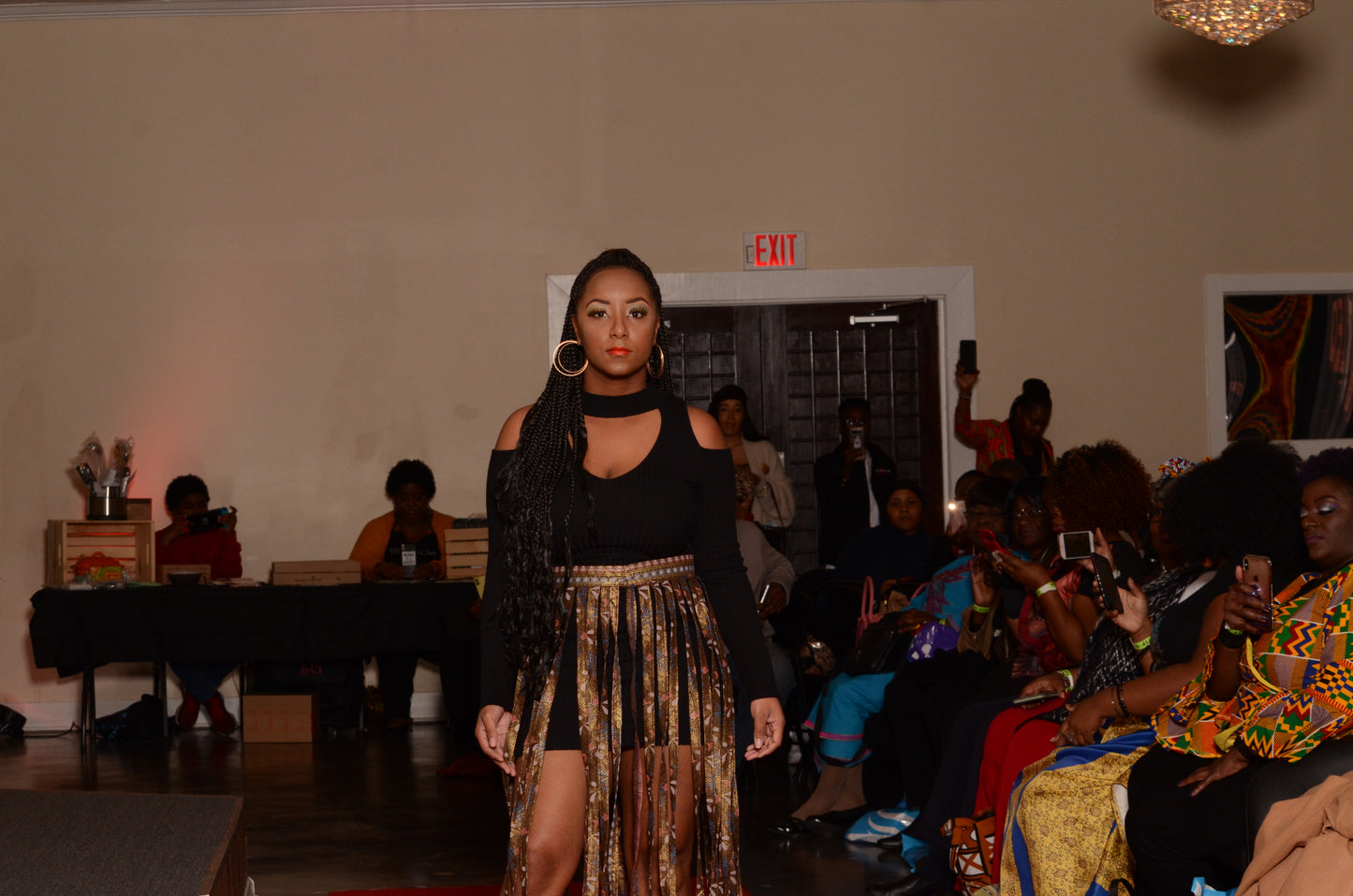 African Print Strap Skirt