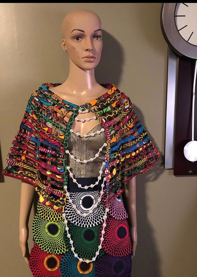 Webbed Ankara Necklace