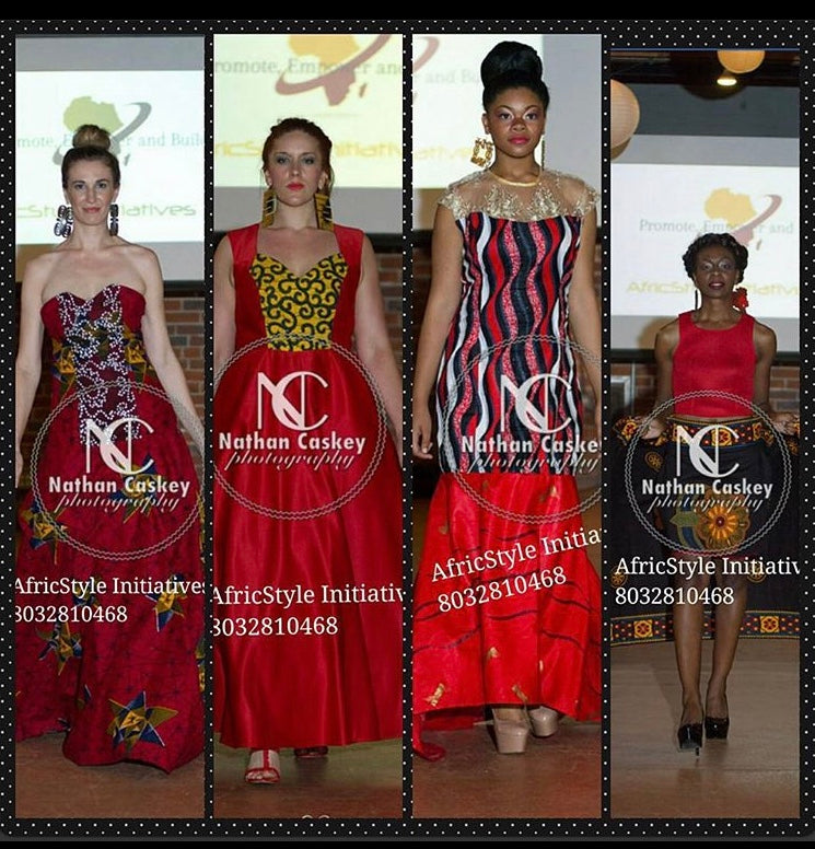 Ankara Red Gown