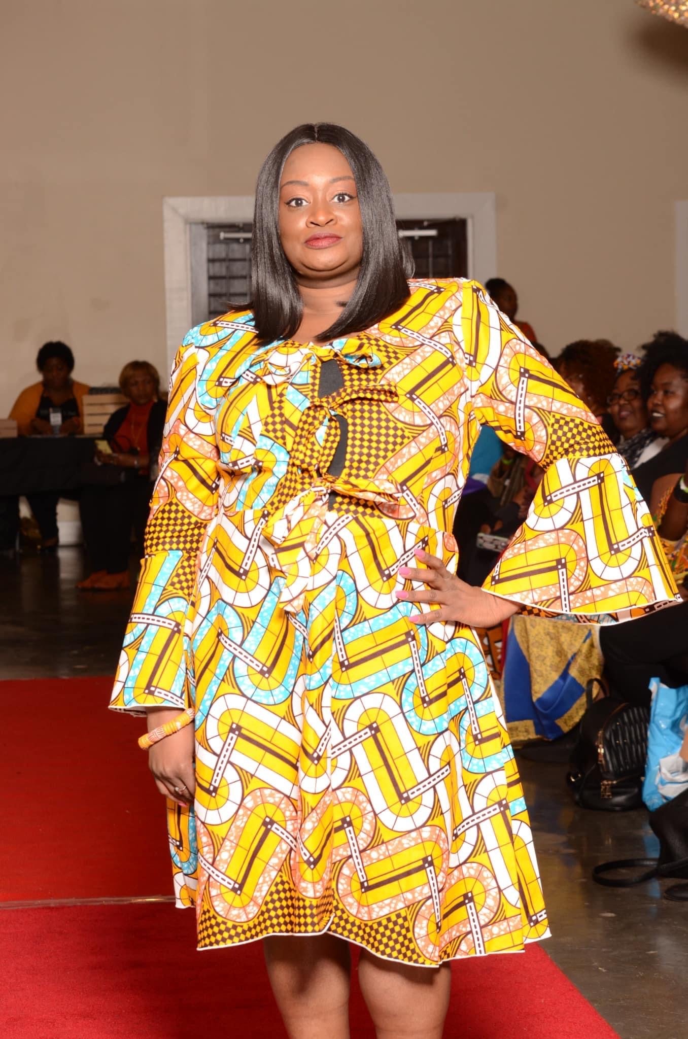 Ankara Front lace-up Dress