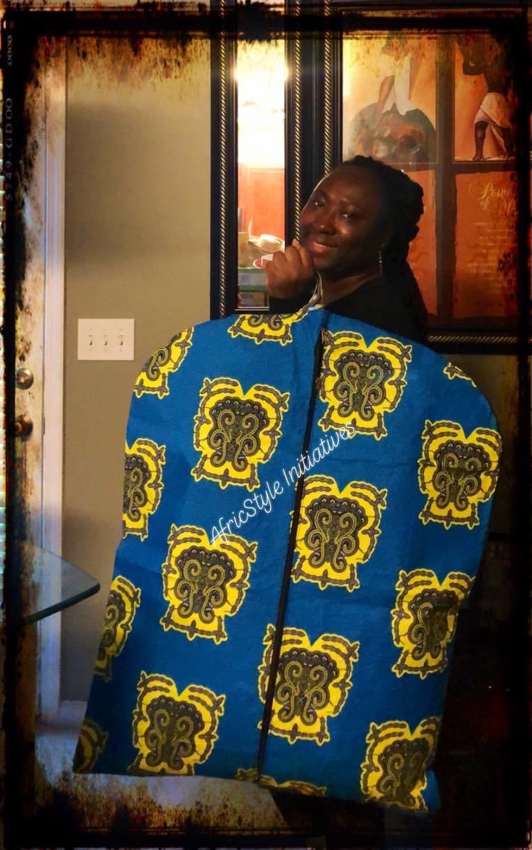 African print coat bag
