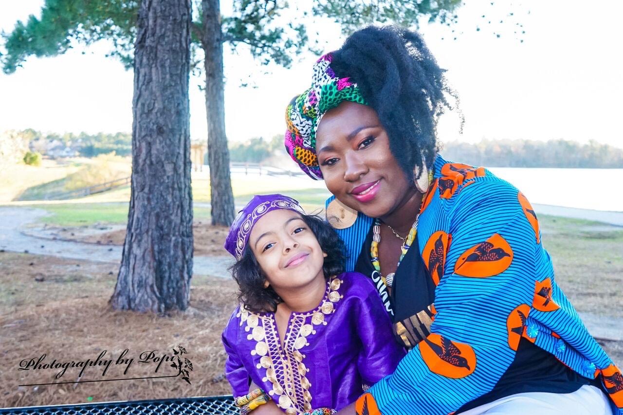 African Purple Embroidery Set
