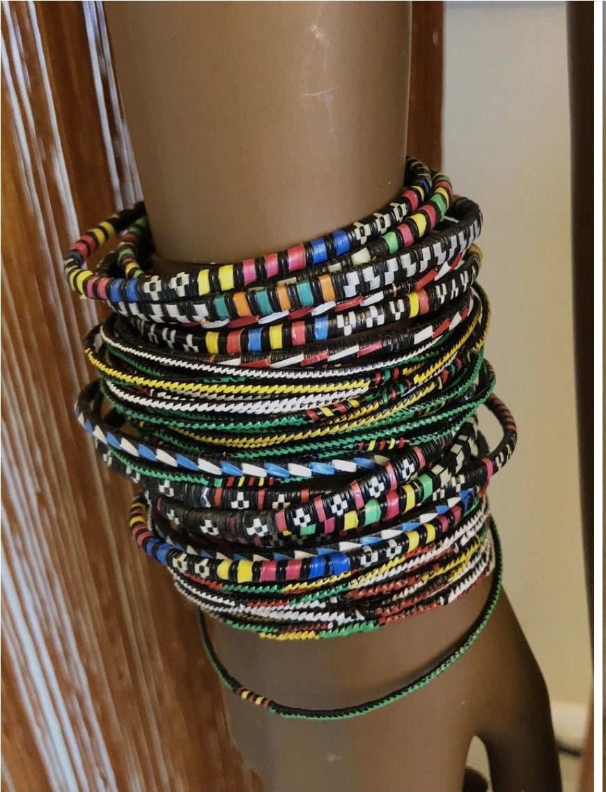 Woven Tuareg Bangles: Set Of 12