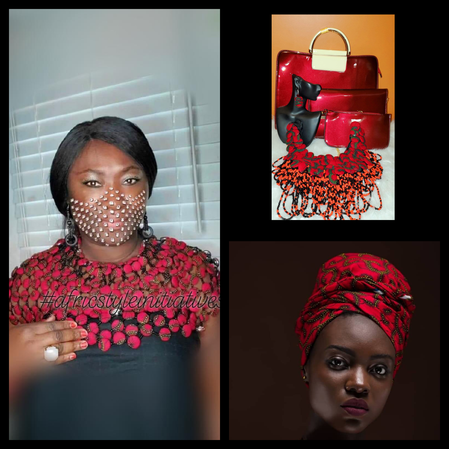Red Black Yaa Asantewaa Set