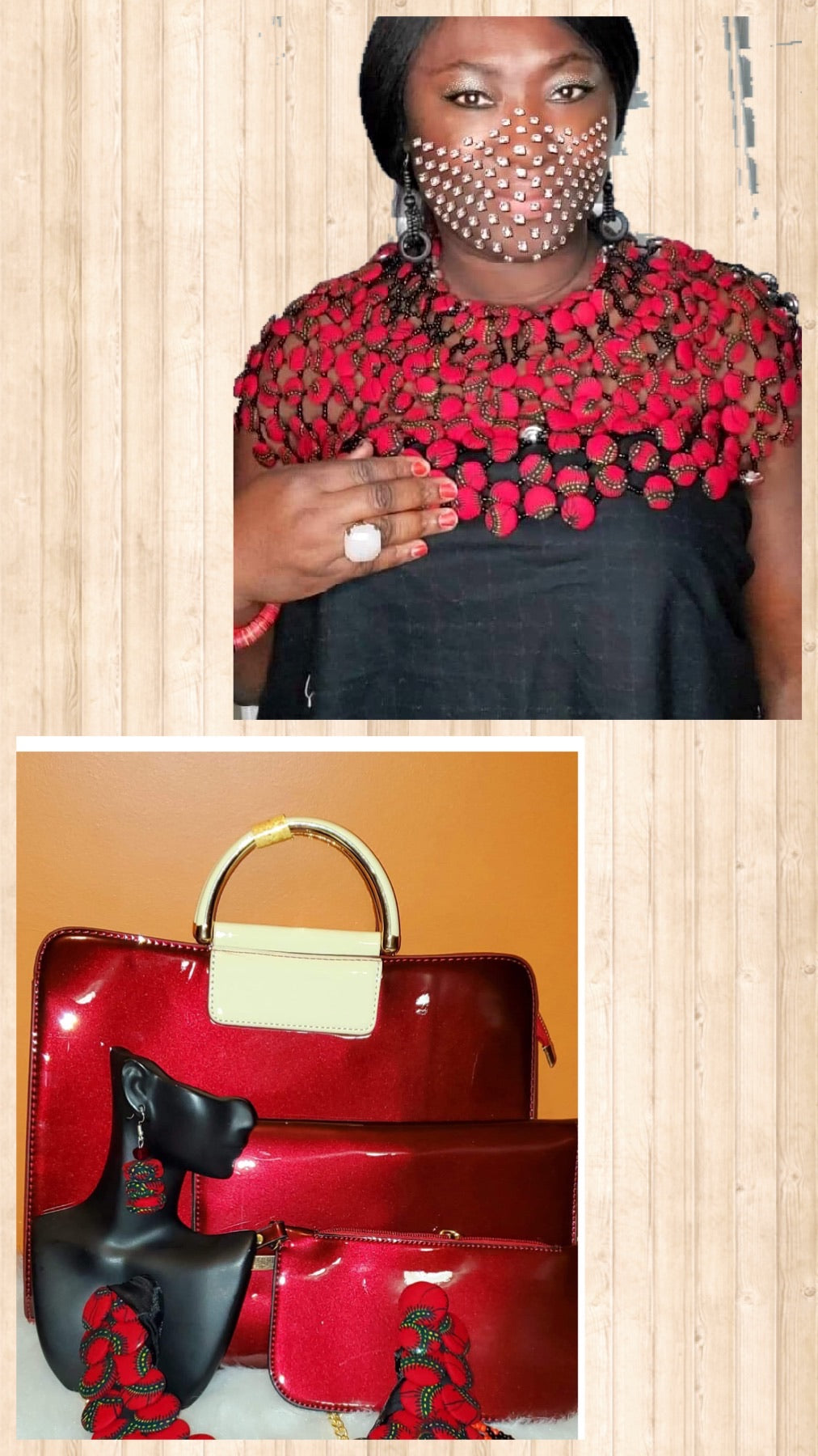 Red Black Yaa Asantewaa Set