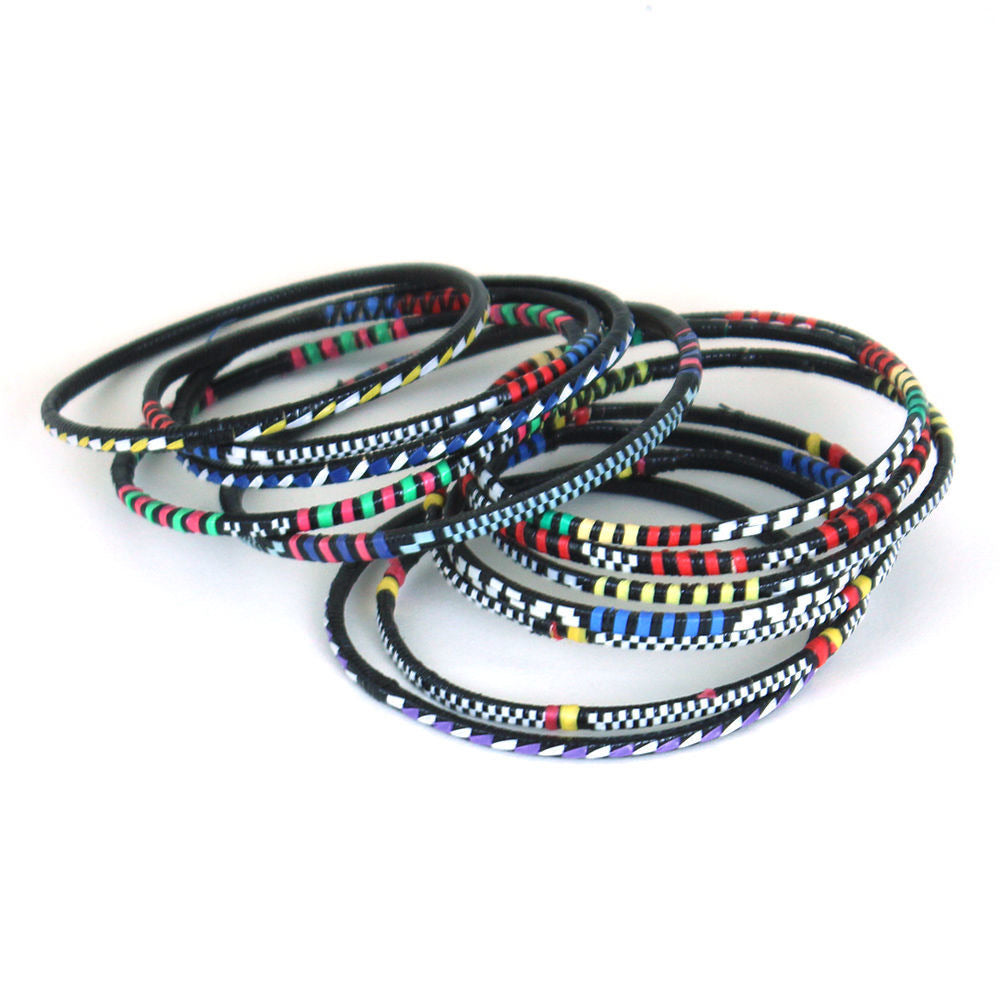 Woven Tuareg Bangles: Set Of 12